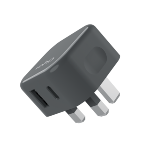 20W USB Fast Charge Plug 3 Pin UK